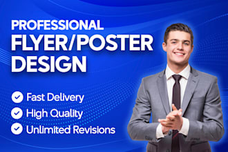 design an urgent and affordable flyer, poster for you