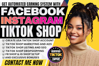 setup tiktok shop dropshipping tik tok shop marketing ads manager instagram shop