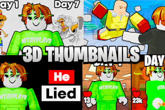 make you professional roblox thumbnails
