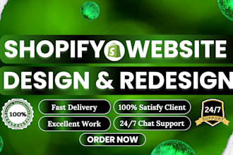 create a professional shopify website redesign and shopify store design