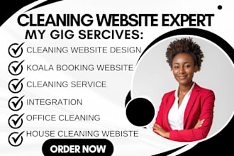 cleaning service website booking koala website house office cleaning website SEO