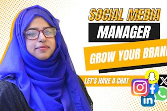 be your expert social media marketing manager to grow your brand