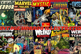 do horror,comic,vintage,retro,comic,dark,art,book cover,illustration,metal cover