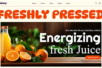 build shopify juice store fruit juice website smoothie juice store juice label