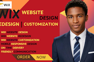 develope, design, redesign and customize your wix website