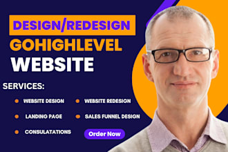 build gohighlevel and clickfunnels website, landing page and sales funnel design