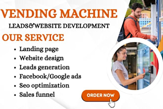 design vending machine website atm machine website on wordpress