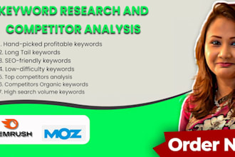 conduct advanced keyword research and  competitor analysis