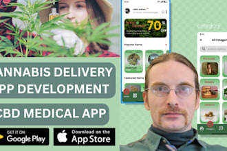 do cannabis ecommerce app, cbd, tobaccos, hemp, marijuana products delivery app