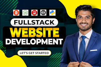 do custom website development as full stack developer backend frontend developer