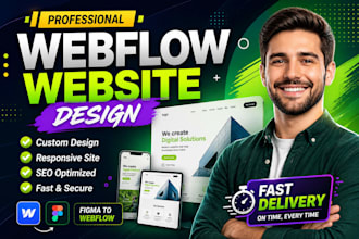 design webflow website, figma to webflow website development
