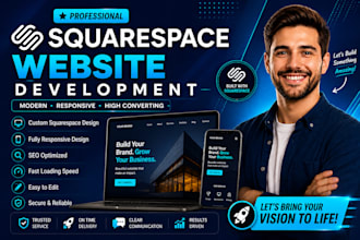 develop sqaurespace website design, build squarespace website development