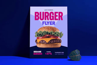 restaurant and food menu, poster, flyer, design create