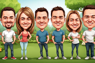 draw digital caricature portraits from photos