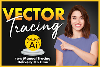 accurately trace the logo or image in vector format