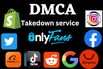 report, remove and takedown google fb ig reddit tiktok infringing posts by dmca