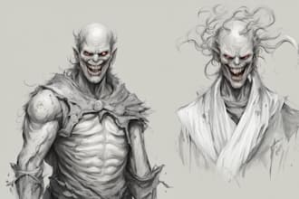 draw fantasy or horror character illustration