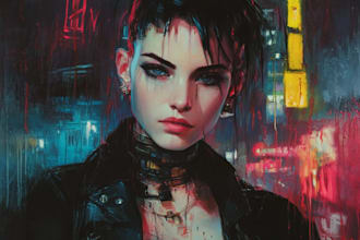 make cyberpunk portrait or character design