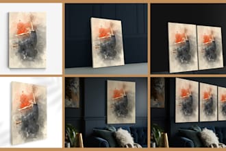 transform your wall art into stunning realistic canvas mockups
