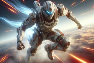 create a sci fi character illustration or sci fi character