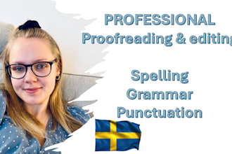 proofread and edit your swedish document