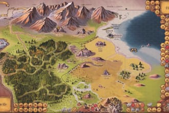 create a high quality fantasy map for dnd, stories and campaigns