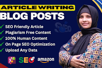 do amazon affiliate article writing, content upload and blog post for your sites