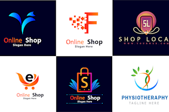 design modern shopify ecommerce logo for business and market
