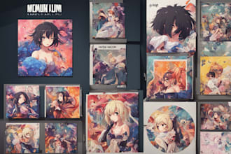 create custom anime cartoon album cover art