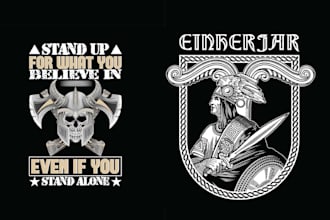 do vintage helmet viking logo with for your custom design