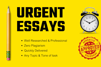 write and edit urgent essay and business report for you