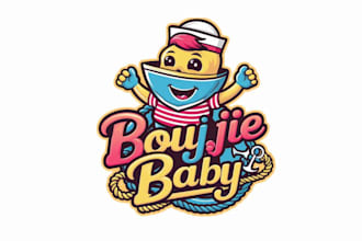 make the best exquisitely baby playful nautical logo