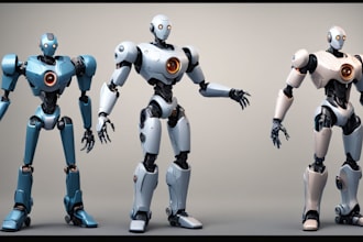 draw robot characters for you