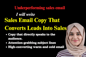 do ROI focused warm, cold,sales email copy for email marketing that converts