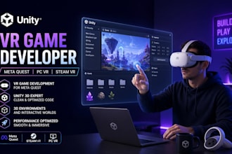 develop immersive VR games in unity for meta quest