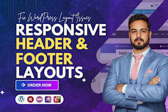 design or redesign custom wordpress header and footer