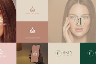 design luxury and aesthetic beauty and skin care logo with unlimited revision