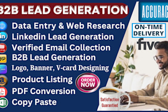 provide b2b lead generation, email list building for any industry