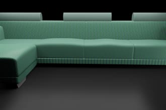 make and render 3d design of furniture, lamp and sunglasses