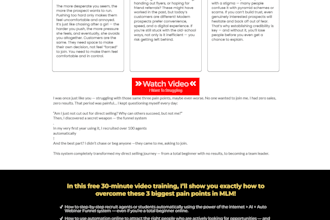 build automated MLM sales funnels and landing pages for lead conversion