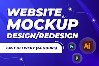 do figma website design, website and mobile app UI UX mockup design in figma