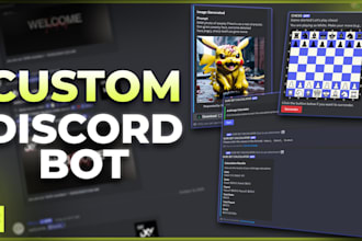 develop a professional custom discord bot with commands