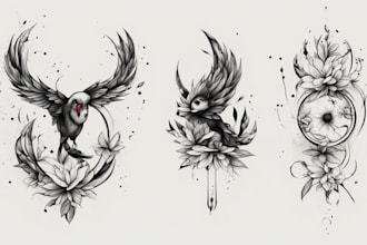 do your minimalist tattoo design in my art style