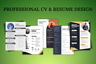 do professional CV design and resume design