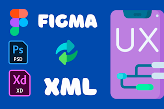 convert figma and PSD to android XML UI layouts in android studio