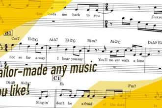 transcribe any music into a chord chart or lead sheet