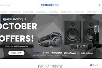 audio and instrument shopify store pro studio equipment studio podcast website