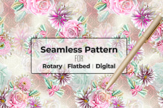 design professional seamless pattern for print fabric design