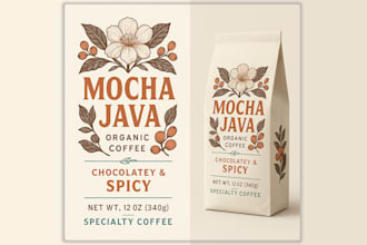 design coffee packaging and coffee label design