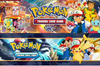 design pokemon shopify store trading cards website gift card game card store